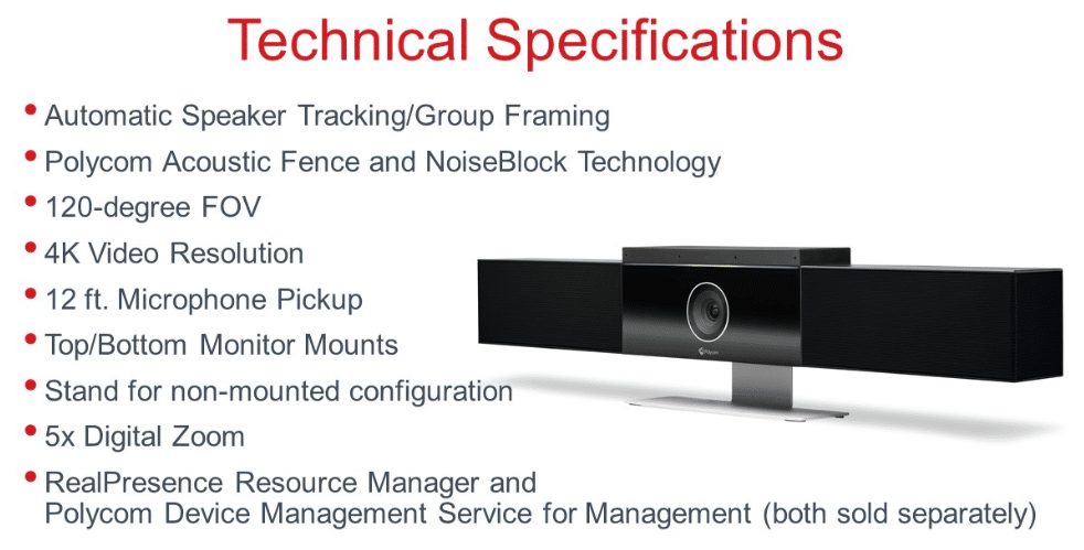 polycom studio technical specifications