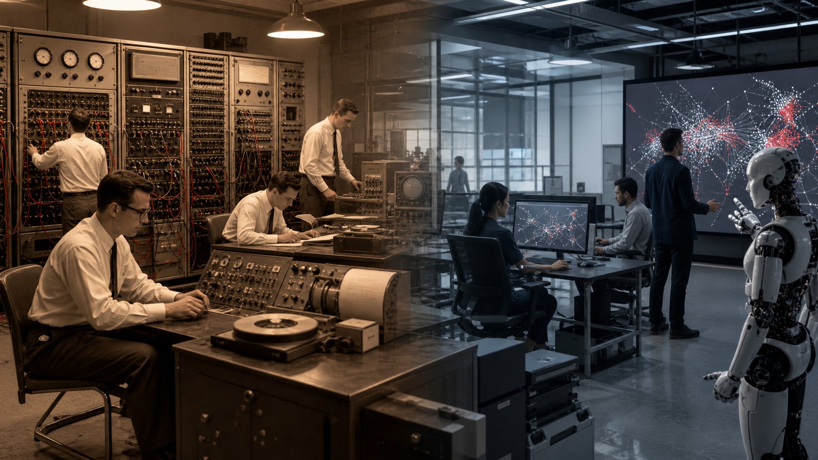 History of artificial intelligence from early computing to modern AI